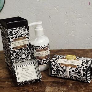 Michel Design Works Honey Almond Lotion, Bar Soap, Room Spray NEW